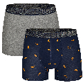 Happy Shorts Happy Shorts 2-Pack Boxershorts Heren Croissant Print