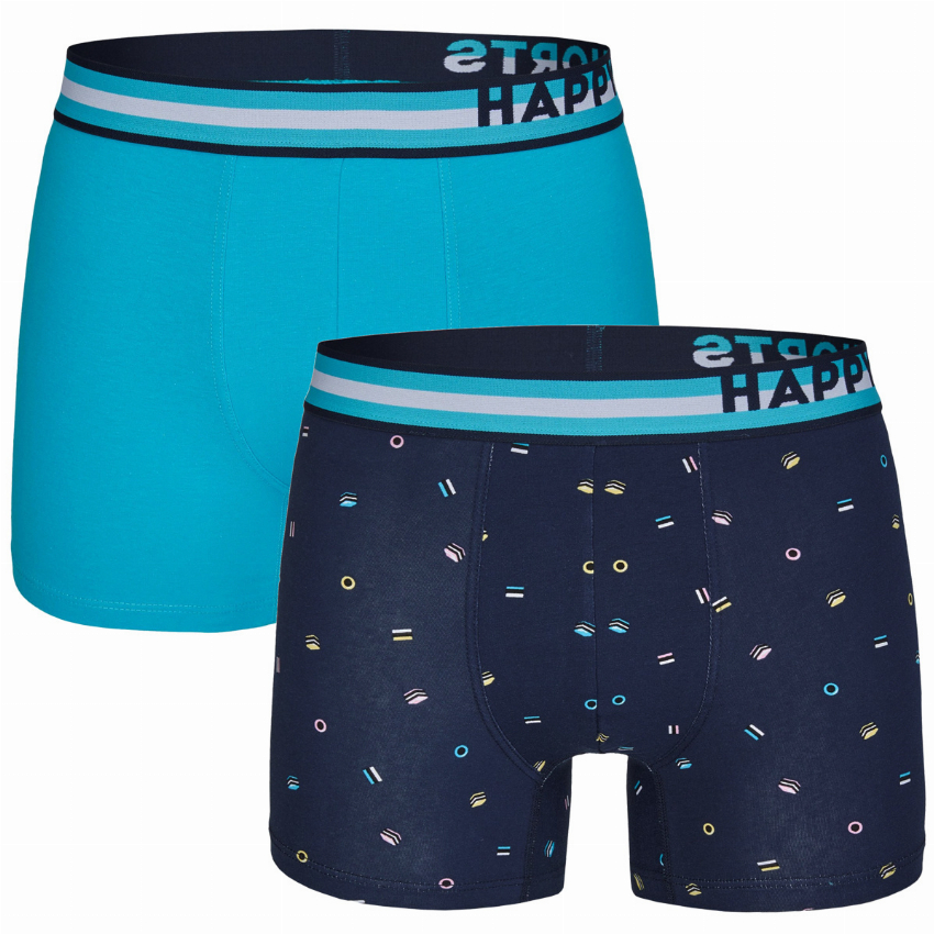 Happy Shorts Happy Shorts 2-Pack Boxershorts Heren Engels Drop