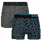 Happy Shorts Happy Shorts 2-Pack Boxershorts Heren Grijs Happy Letters