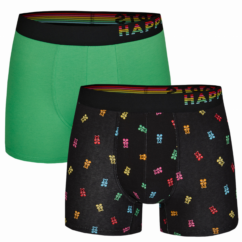 Happy Shorts Happy Shorts 2-Pack Boxershorts Heren Gummiberen