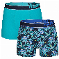 Happy Shorts Happy Shorts 2-Pack Boxershorts Heren Hawaii Flowers Blauw