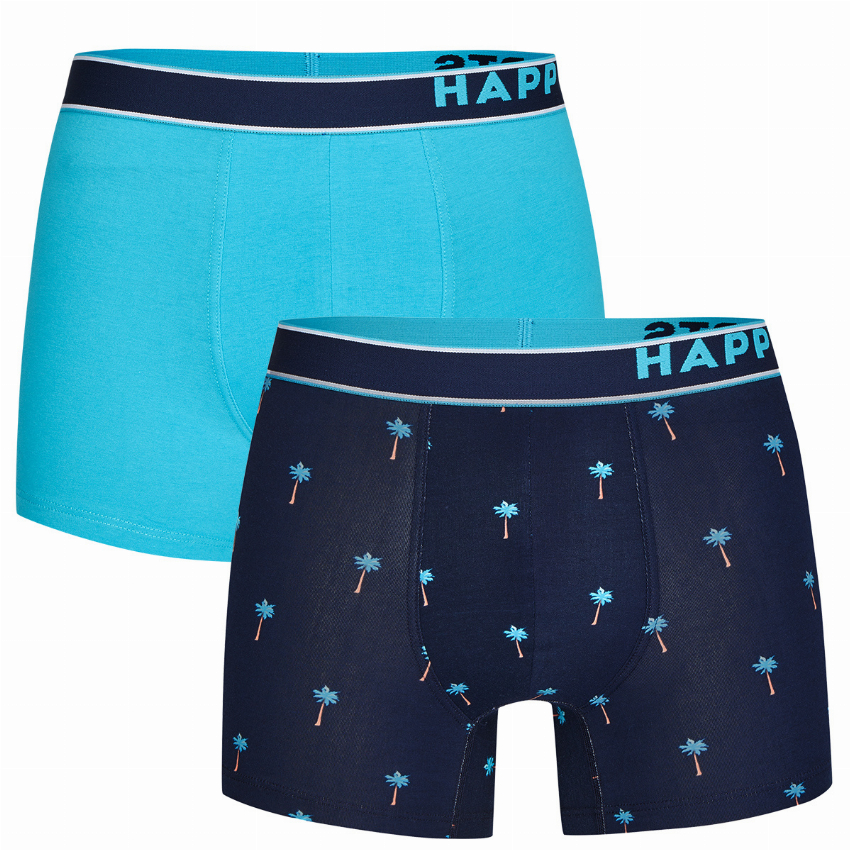 Happy Shorts Happy Shorts 2-Pack Boxershorts Heren Palm Print