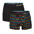 Happy Shorts Happy Shorts 2-pack Boxershorts Heren Pride Gestreept