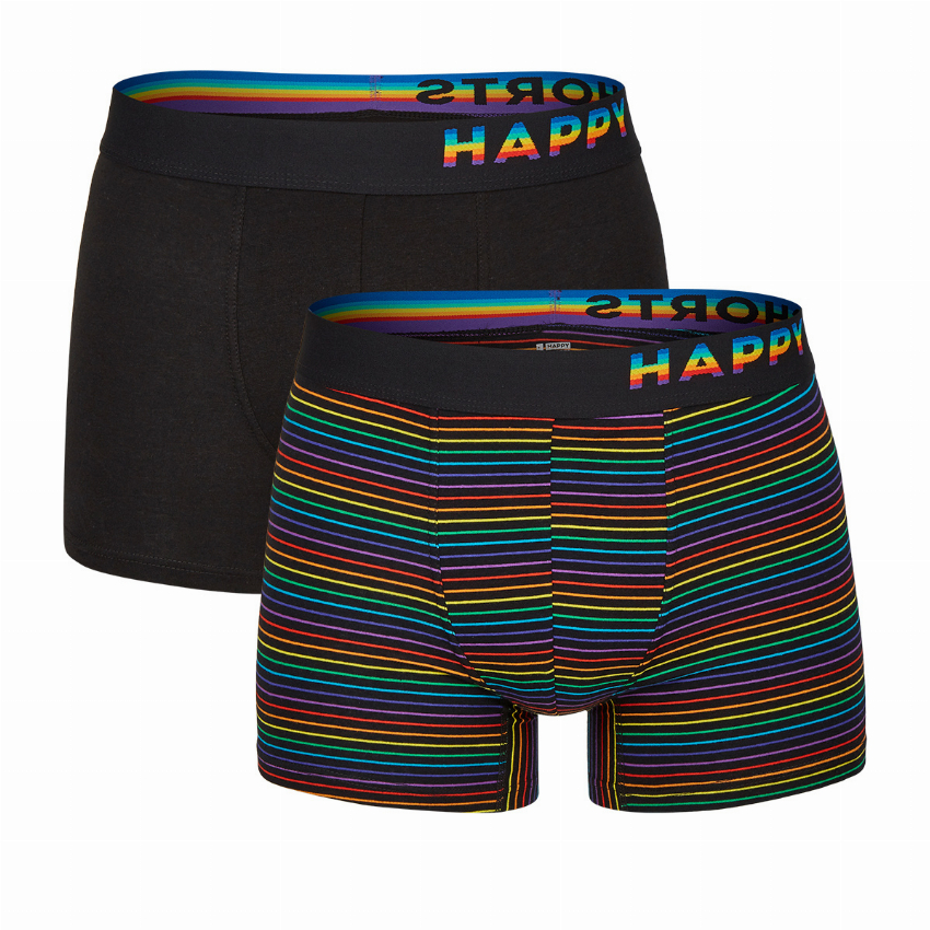 Happy Shorts Happy Shorts 2-pack Boxershorts Heren Pride Gestreept