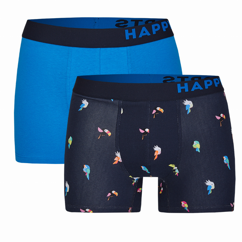 Happy Shorts Happy Shorts 2-Pack Boxershorts Heren Tropical Birds