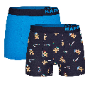 Happy Shorts Happy Shorts 2-Pack Kerst Boxershorts Heren Gingerbread Man