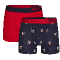 Happy Shorts Happy Shorts 2-Pack Kerst Boxershorts Heren Rendier