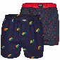 Happy Shorts Happy Shorts 2-pack Wijde Boxershorts Regenboog Hartjes Hartjes