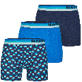 Happy Shorts Happy Shorts 3-Pack Boxershorts Heren Blauwe Stippen