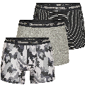 Happy Shorts Happy Shorts 3-Pack Boxershorts Heren Camouflage Grijs