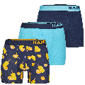 Happy Shorts Happy Shorts 3-Pack Boxershorts Heren Capri Ice