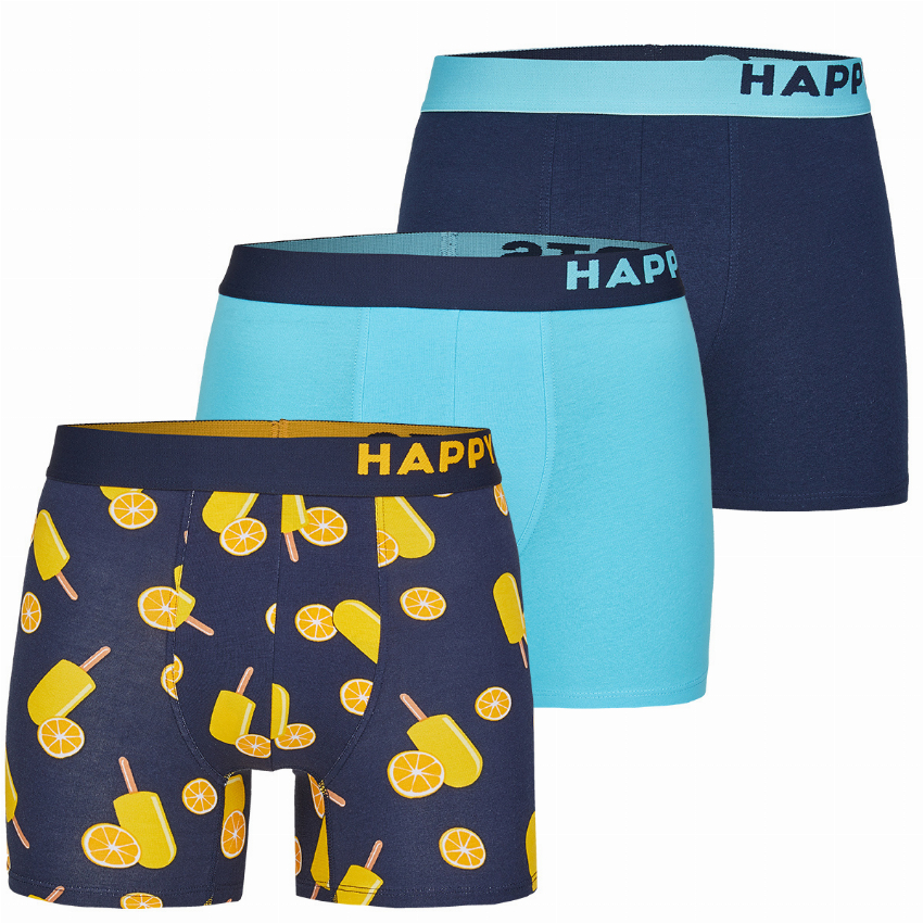 Happy Shorts Happy Shorts 3-Pack Boxershorts Heren Capri Ice