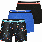 Happy Shorts Happy Shorts 3-Pack Boxershorts Heren Colour Splashes Zwart