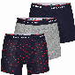 Happy Shorts Happy Shorts 3-Pack Boxershorts Heren Hartjes Blauw Grijs