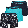 Happy Shorts Happy Shorts 3-Pack Boxershorts Heren Hawaii Blauw
