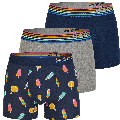 Happy Shorts Happy Shorts 3-Pack Boxershorts Heren Ice Cream