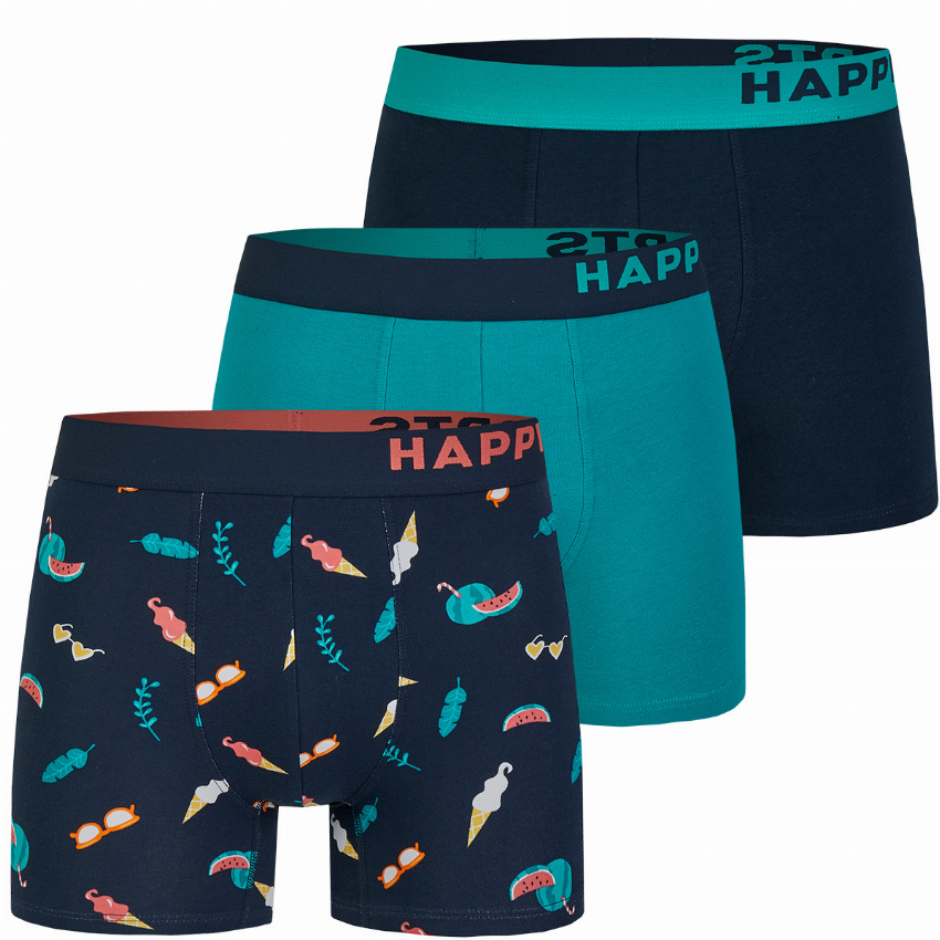 Happy Shorts Happy Shorts 3-Pack Boxershorts Heren Ice Cream Fruits