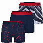 Happy Shorts Happy Shorts 3-Pack Boxershorts Heren Maritim Gestreept Hartjes