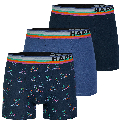 Happy Shorts Happy Shorts 3-Pack Boxershorts Heren Palm Beach Grijs Blauw