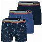 Happy Shorts Happy Shorts 3-Pack Boxershorts Heren Palm Beach Grijs Blauw