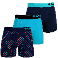 Happy Shorts Happy Shorts 3-Pack Boxershorts Heren Stippen Blauw