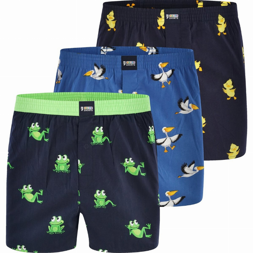 Happy Shorts Happy Shorts 3-Pack Wijde Boxershorts Animals 2