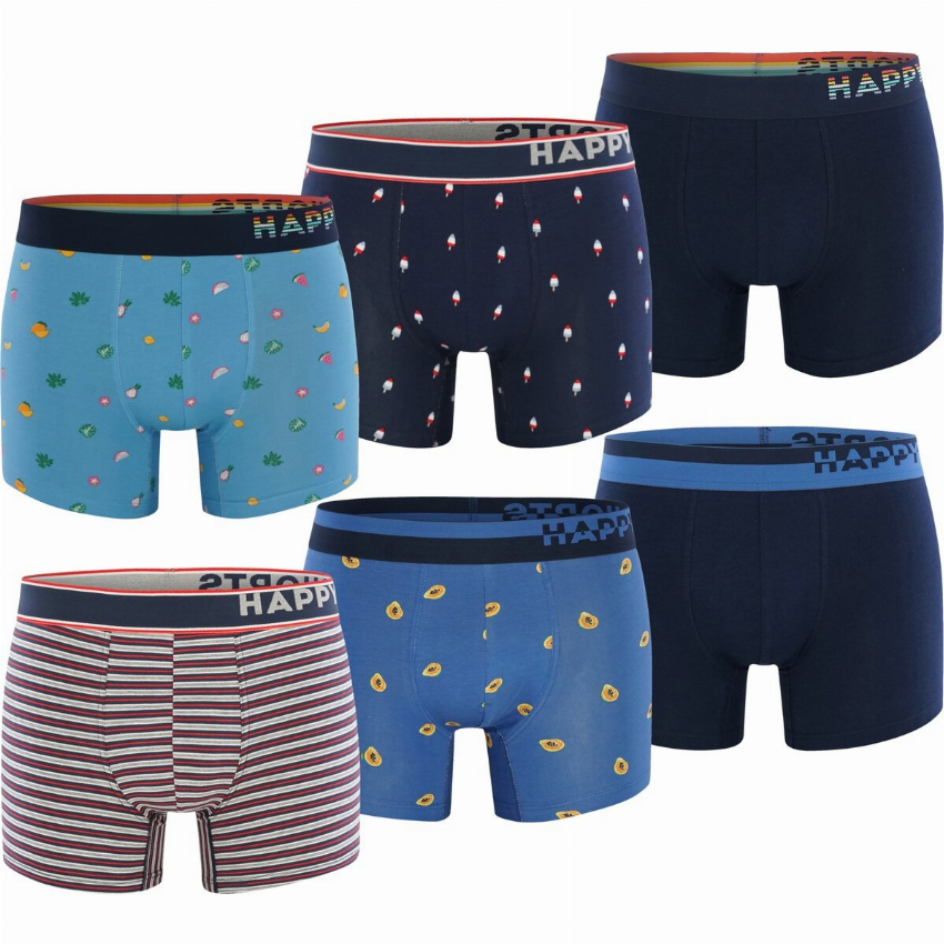 Happy Shorts Happy Shorts Boxershorts Heren Multipack 6P T 2