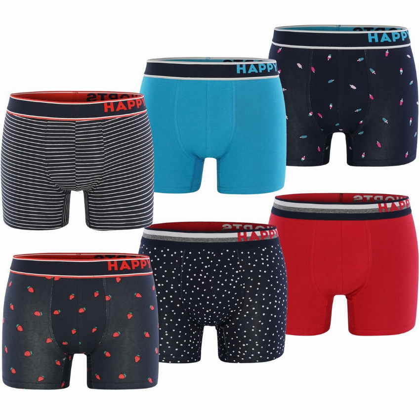 Happy Shorts Happy Shorts Boxershorts Heren Multipack 6P T 3
