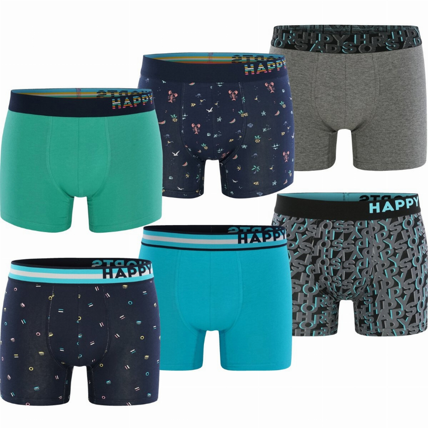 Happy Shorts Happy Shorts Boxershorts Heren Multipack 6P T 4