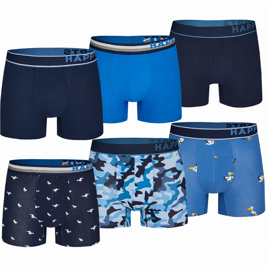 Happy Shorts Happy Shorts Boxershorts Heren Multipack 6P T 5