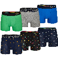 Happy Shorts Happy Shorts Boxershorts Heren Multipack 6P T 6 Prints