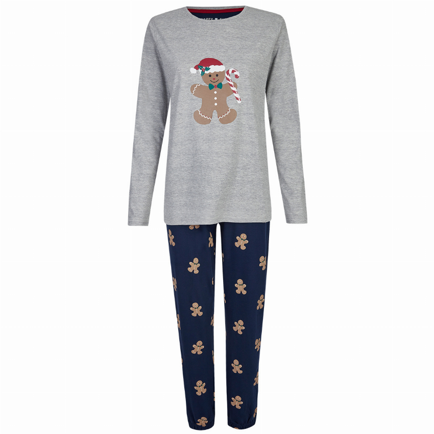 Happy Shorts Happy Shorts Dames Kerst Pyjama Set Gingerbread