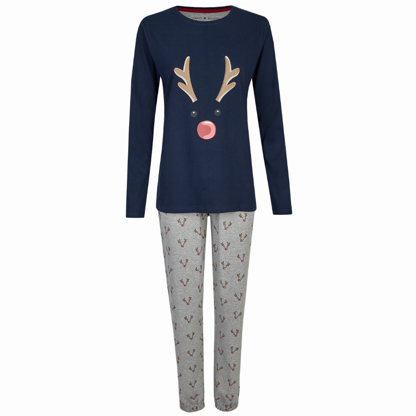 Happy Shorts Happy Shorts Dames Kerst Pyjama Set Rendier