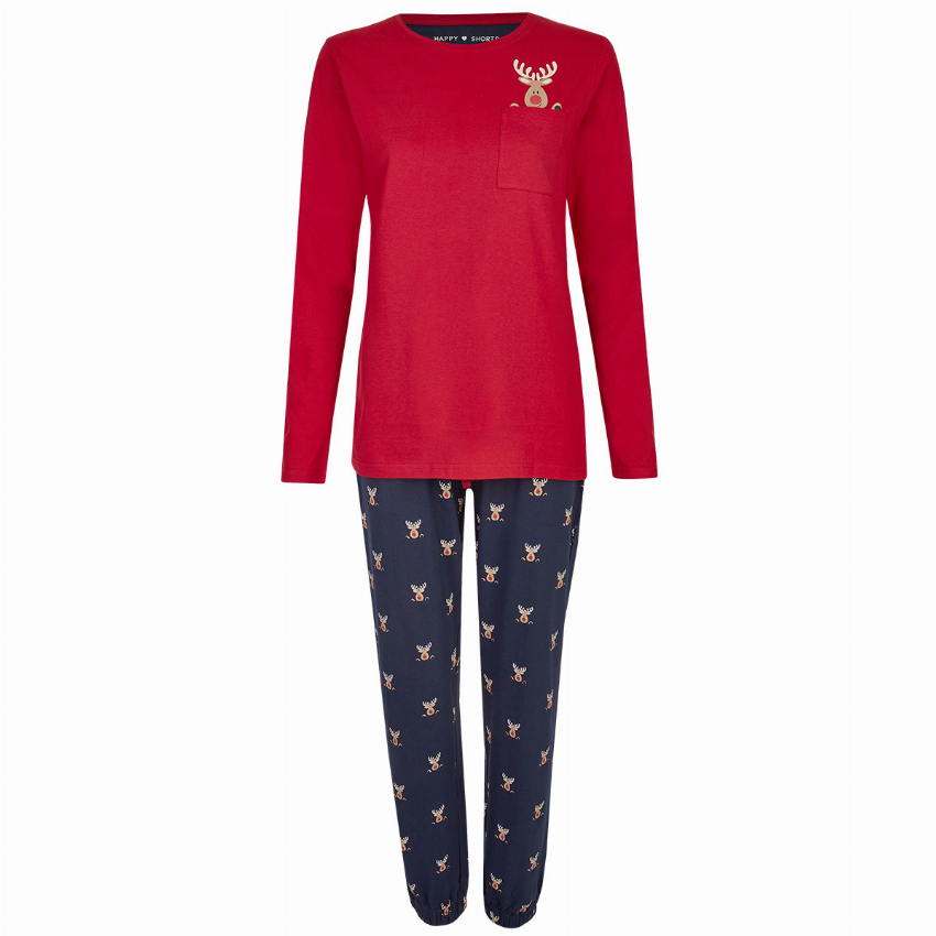 Happy Shorts Happy Shorts Dames Kerst Pyjama Set Rudolf