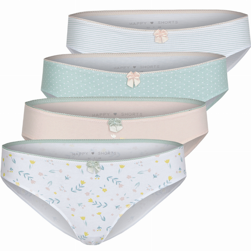 Happy Shorts Happy Shorts Dames Slips 4-Pack D693