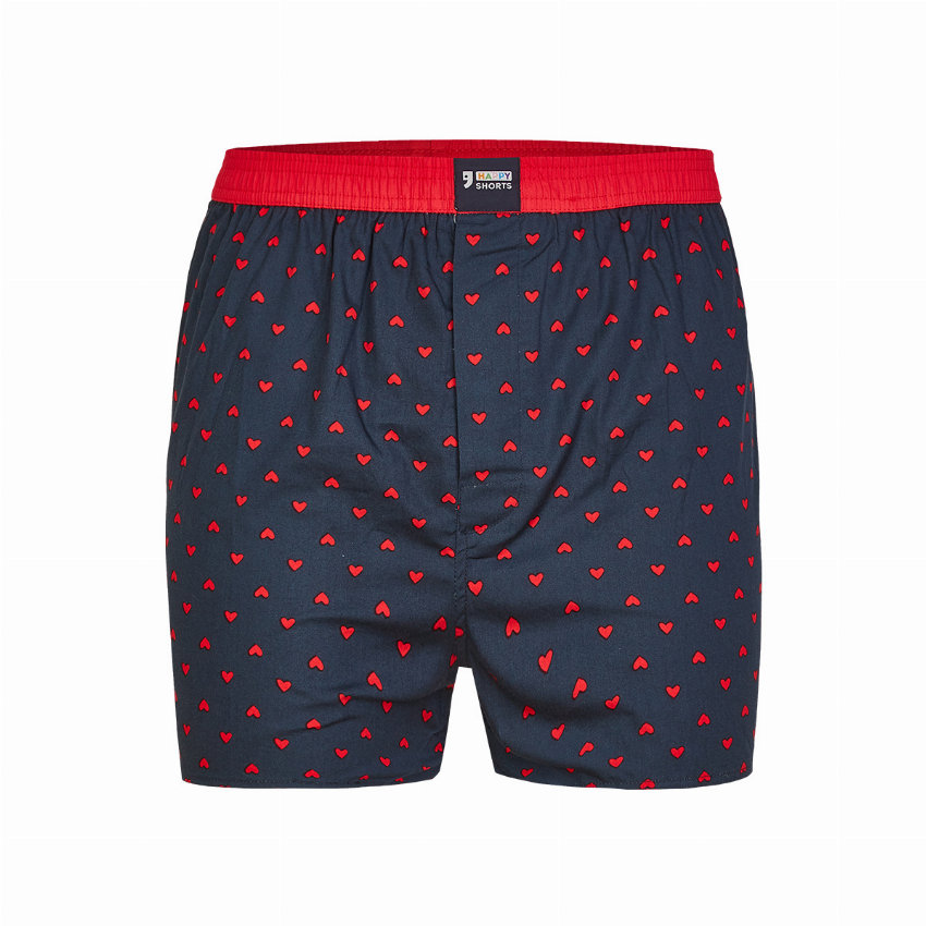 Happy Shorts Happy Shorts Wijde Boxershort Rode Hartjes