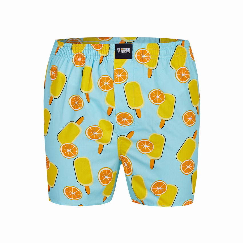 Happy Shorts Happy Shorts Wijde Boxershort Sinaasappel IJsjes
