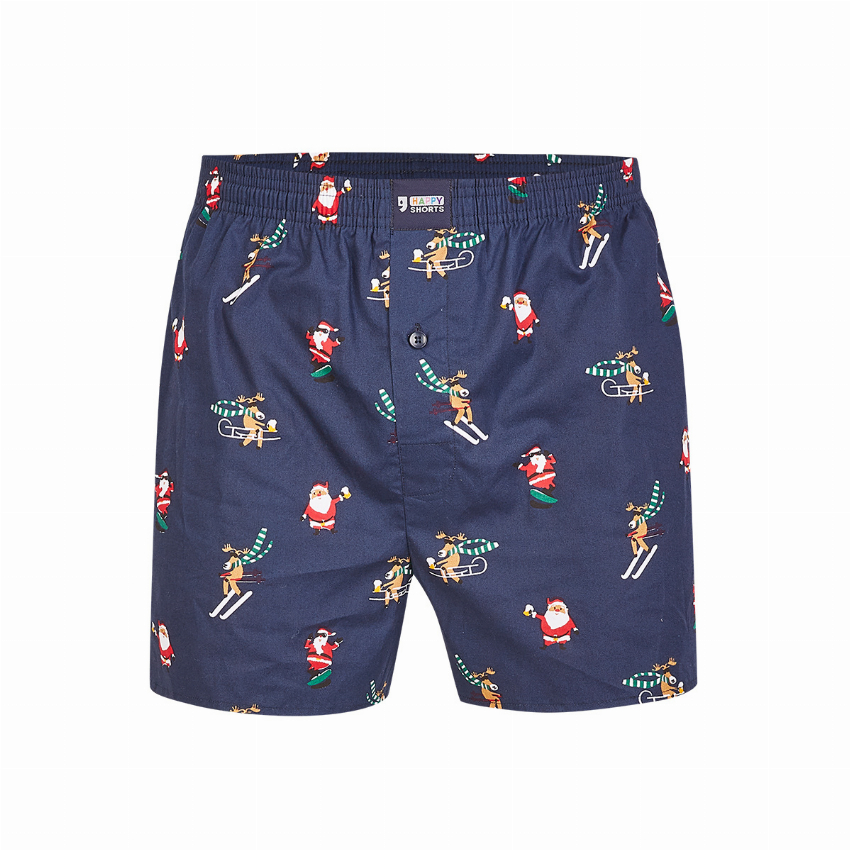 Happy Shorts Happy Shorts Wijde Kerst Boxershort Apres Ski with Santa
