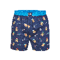 Happy Shorts Happy Shorts Wijde Kerst Boxershort Gingerbread Men Blauw