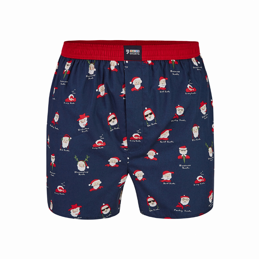 Happy Shorts Happy Shorts Wijde Kerst Boxershort Santa Club