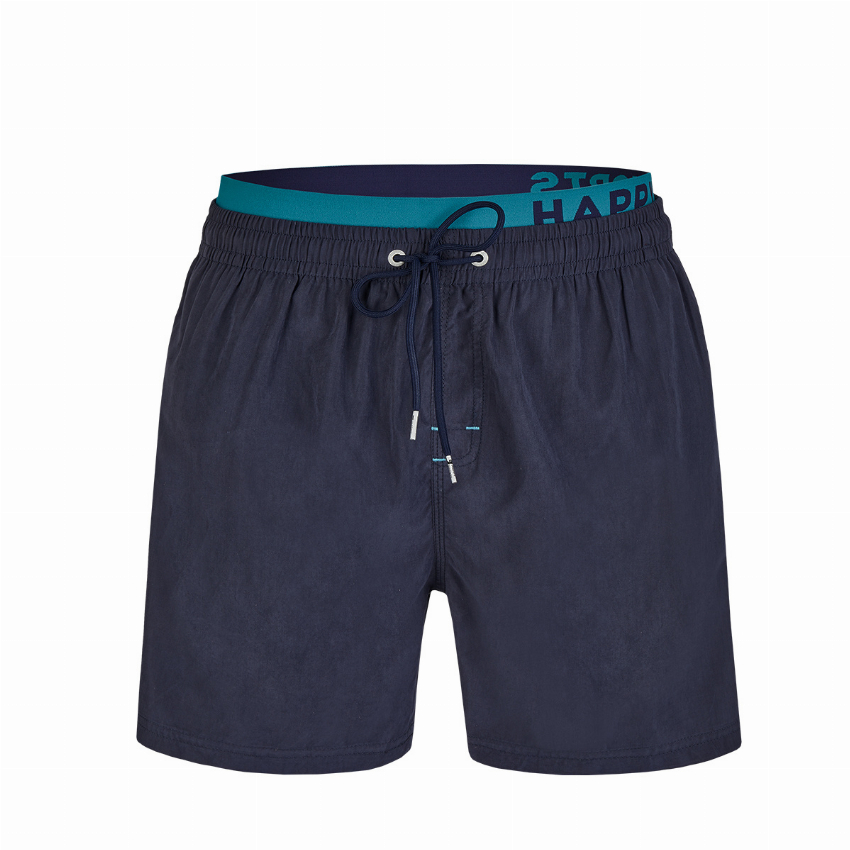 Happy Shorts Happy Shorts Zwemshort Effen Navy Blauw