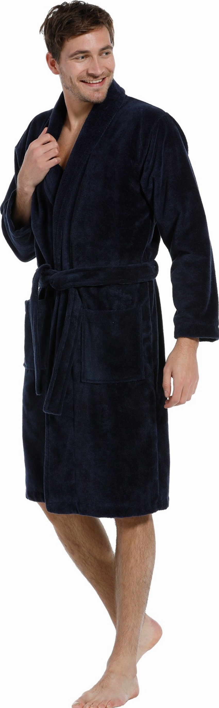 Heren badjas Pastunette 650 donker blauw-S