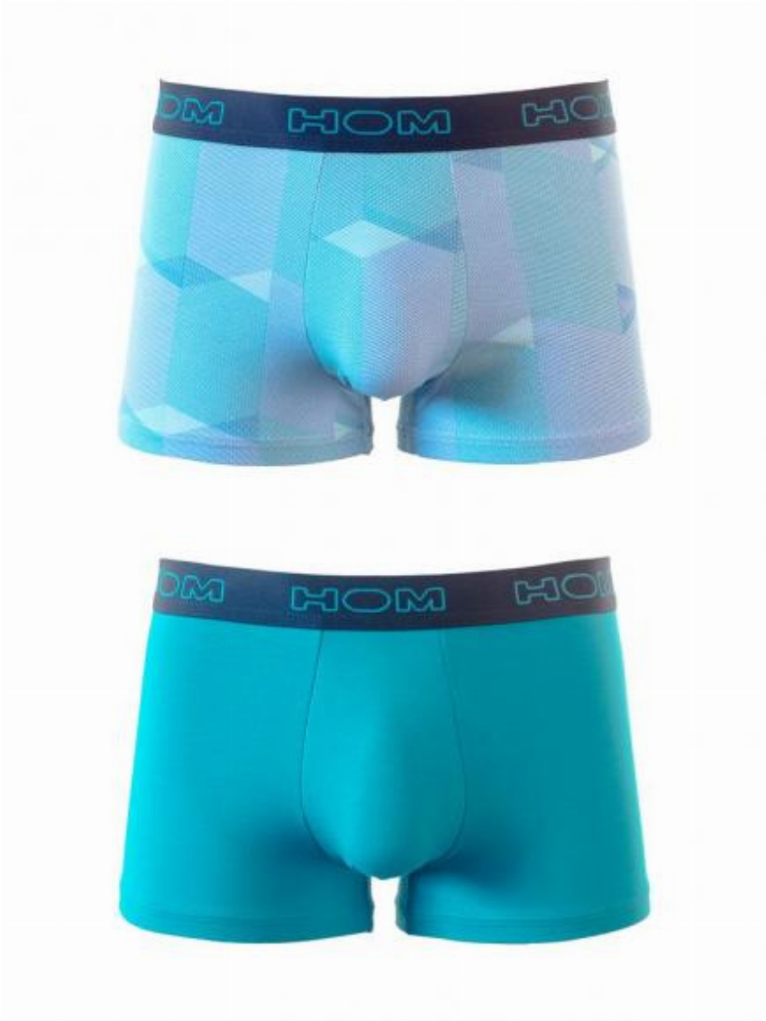 HOM 2p Boxer Briefs - Arty blauw blauw print