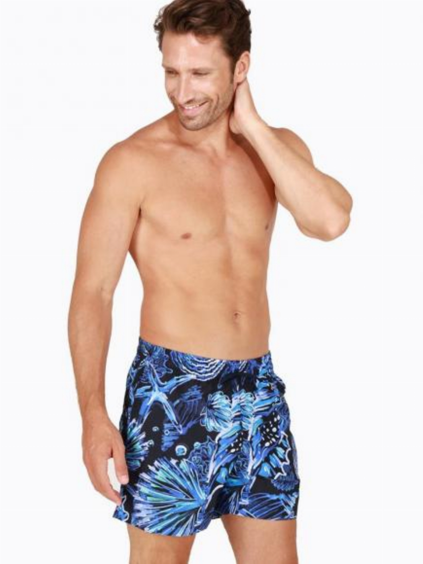 HOM Beach Boxer - Ecume Blauw