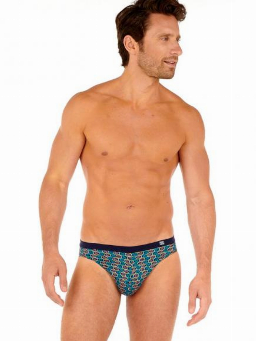 HOM Comfort Micro Briefs - Pop Art Blauw
