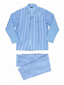 HOM Long Woven Sleepwear - Normandy Blauw Wit