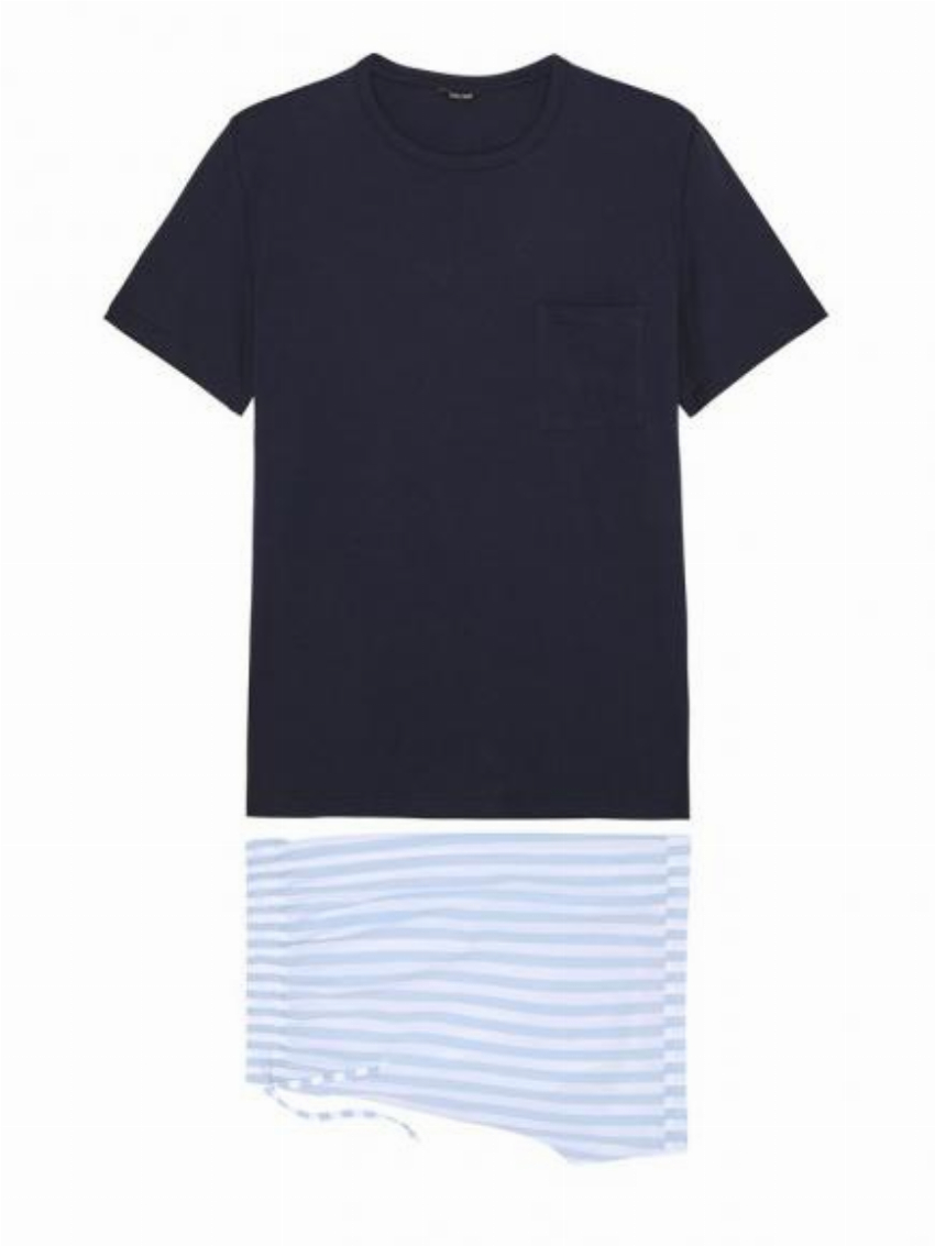 HOM Short Sleepwear - Niolon Blauw