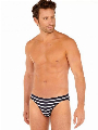 HOM Swim Micro Briefs - Matias Blauw Wit