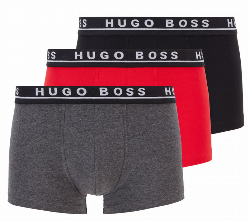 Hugo Boss boxershorts 3-pack rrod-zwart-grijs