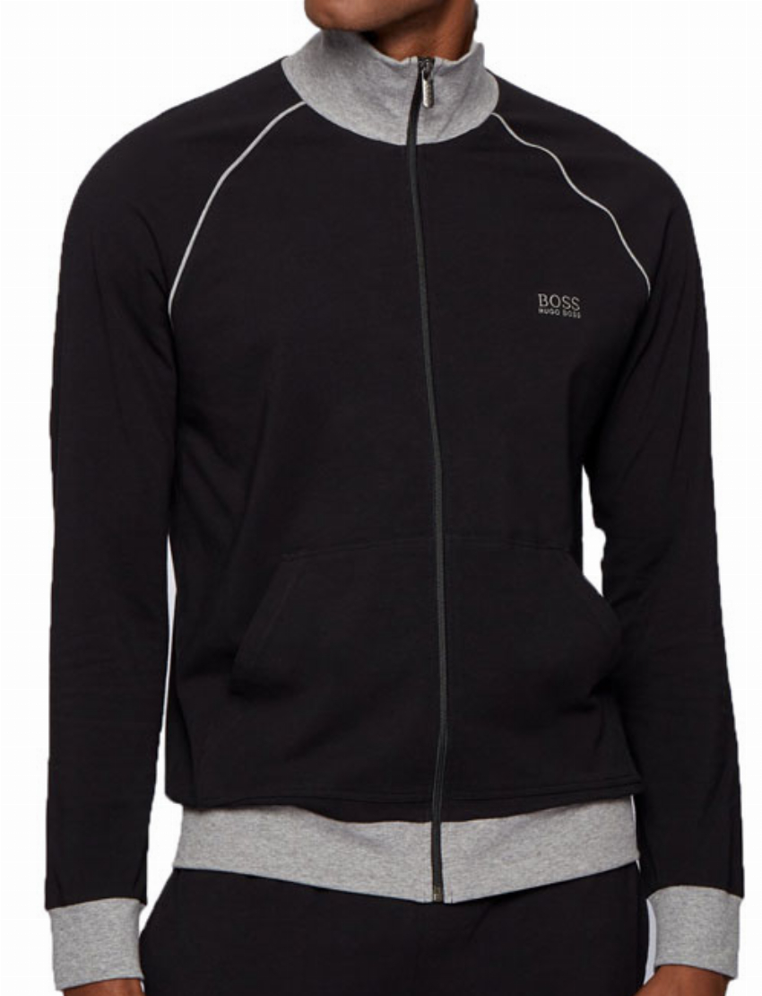 Hugo Boss Mix-Match Jacket met rits zwart met grijs